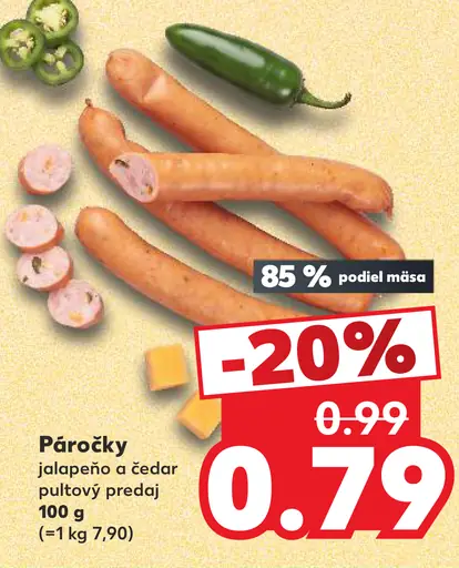 Páročky jalapeño a cheddar