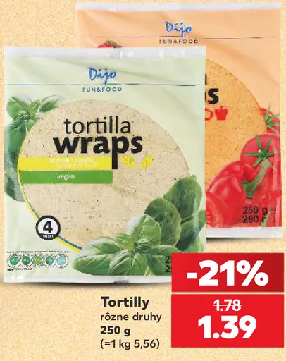 Dijo tortilla wraps vegan