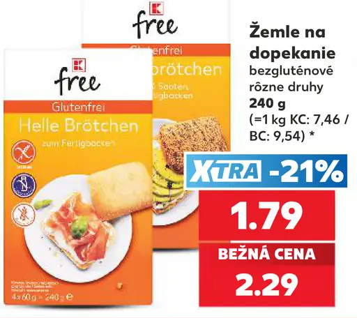 K-free žemle na zapekanie bezlepkové