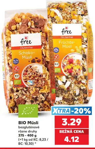 K-free BIO müsli bezlepkové
