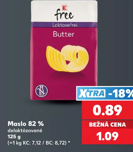 K-free Maslo 82 % delaktózované