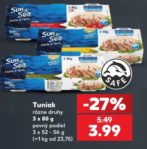 Sun & Sea tuniak v konzerve rôzne druhy