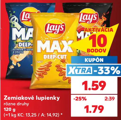 Lays zemiakové lupienky solené