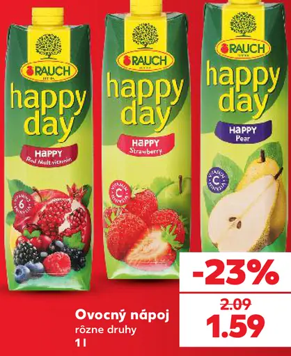 Rauch Happy Day Brusnicový nápoj