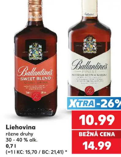 Ballantine’s Sweet Blend liehovina 30 – 40 % alk.