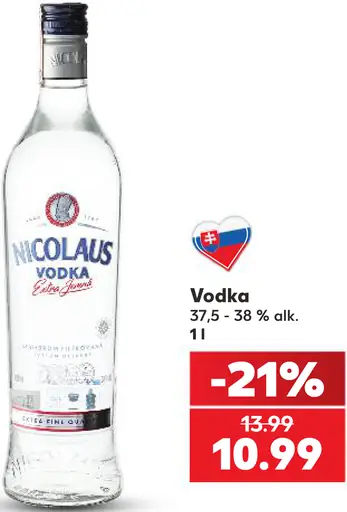 Nicolaus Vodka 38 % alk.