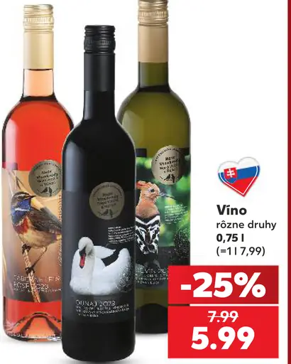 Vino rôzne druhy