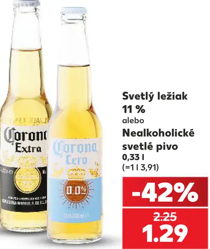 Corona Extra svetlý ležiak 11 % plechovka alebo fľaša