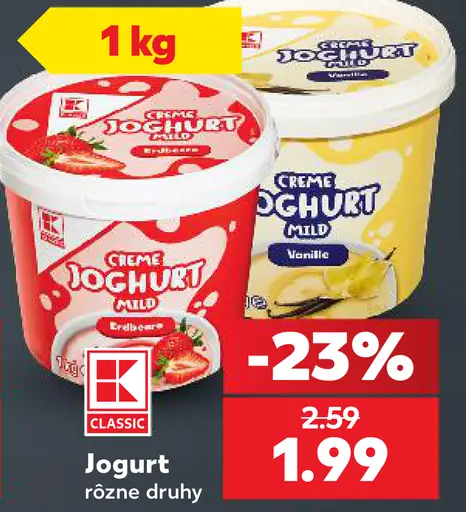 K-Classic jogurt rôzne druhy