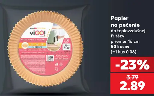 Vigo! papier na pečenie do teplovzdušnej fritézy