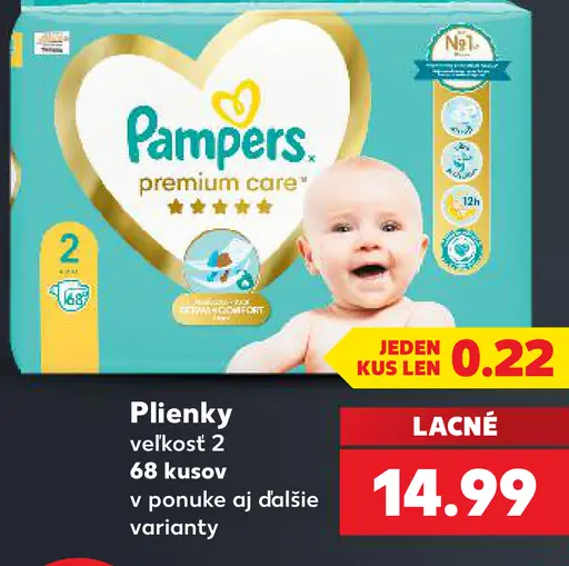 Pampers Premium Care plienky veľkosť 2 68 kusov