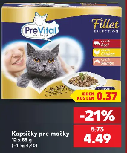 PreVital kapsičky pre mačky Fillet Selection