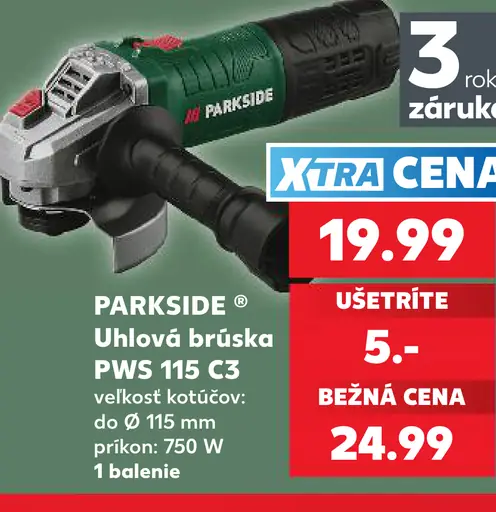 Parkside Uhlová brúska PWS 115 C3