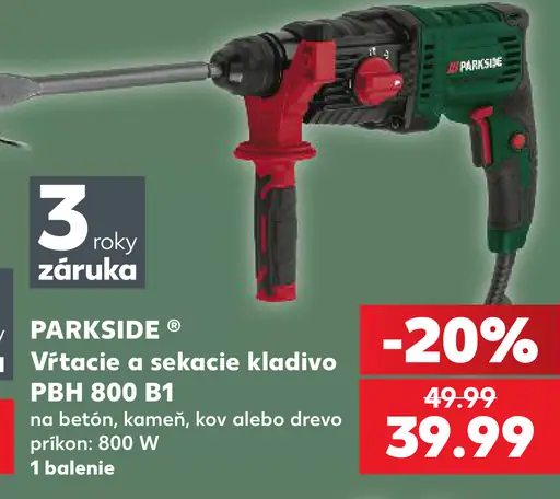 Parkside Vŕtacie a sekacie kladivo PBH 800 B1