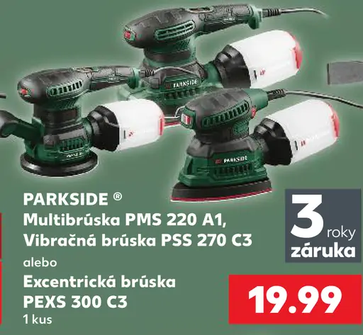 PARKSIDE Multibrúska PMS 200 A1, Vibračná brúska PSB 270 C3 alebo Excentrická brúska PEXS 270 C3