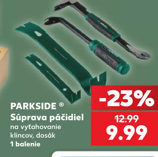 Parkside súprava páčidiel na vyťahovanie klincov, dosák, dosiek