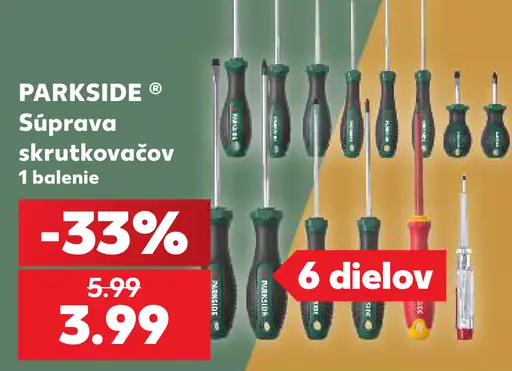 Parkside Súprava skrutkovačov