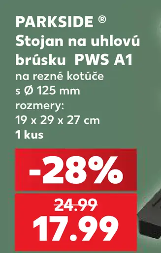 Parkside Stojan na uhlovú brúsku PWS A1