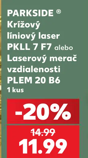 Parkside krížový líniový laser PKLL 7 F7 alebo laserový merač vzdialenosti PLEM 20 B6