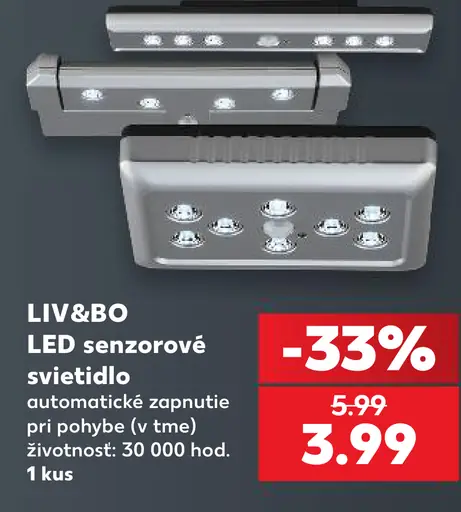 LIV&BO LED senzorové svietidlo rôzne druhy
