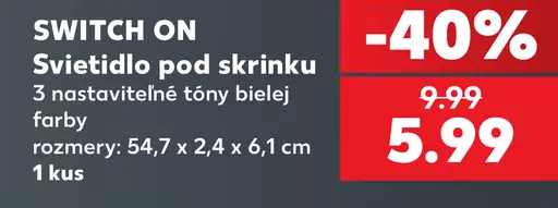 Switch On svietidlo pod skrinku