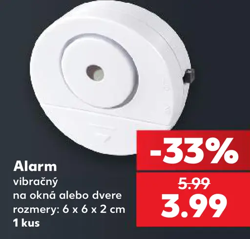 Alarm vibračný na okno alebo dvere