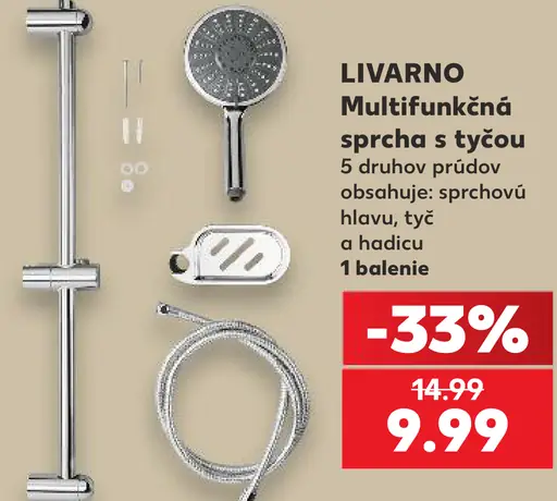 Livarno multifunkčná sprcha s tyčou