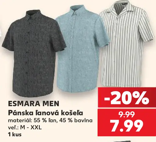 Esmara Men pánska ľanová košeľa