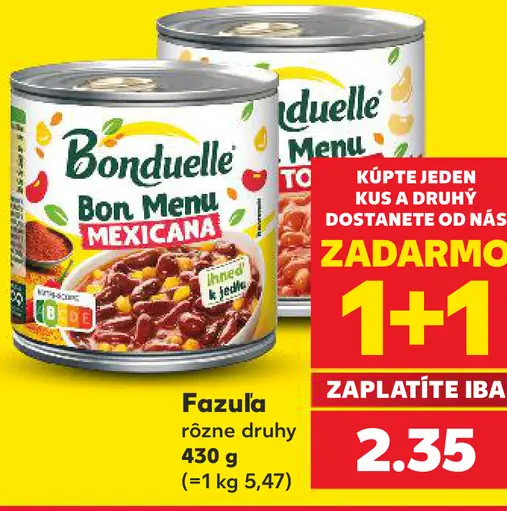 Bonduelle Bon Menu Mexicana fazuľa v omáčke rôzne druhy