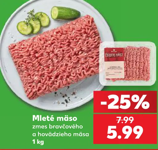 Mleté mäso zmes bravčového a hovädzieho mäsa