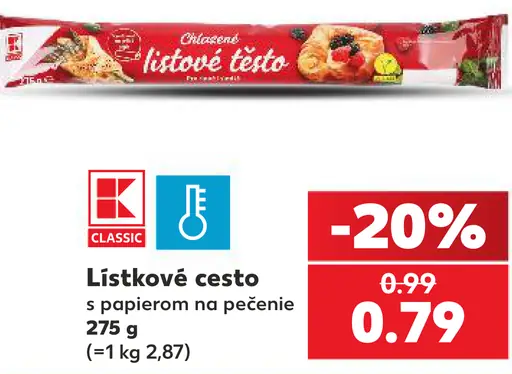 Lístkové cesto s jablkom na pečenie