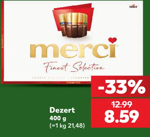 Merci čokoládový dezert