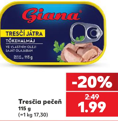 Giana tresčia pečeň
