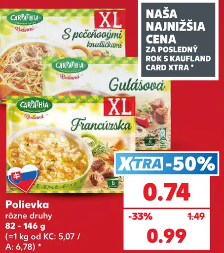 Carpathia Polievka Gulášová s hovädzím mäsom XL
