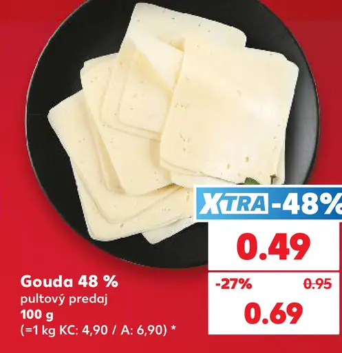 Gouda 48% plátky