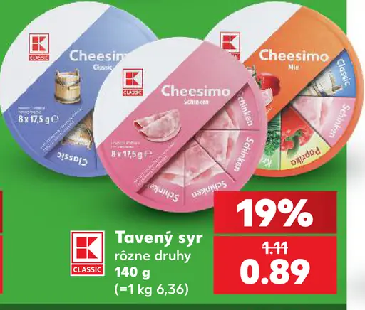 K-Classic Tavený syr