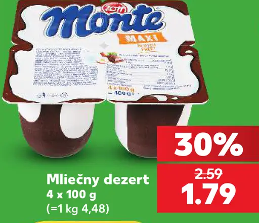 Zott Monte Maxi mliečny dezert