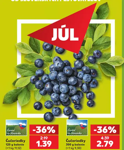 Čučoriedky od slovenských pestovateľov
