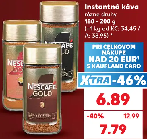 Nescafé instantná káva rôzne druhy