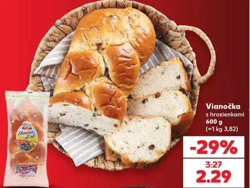 Vianočka s hrozienkami