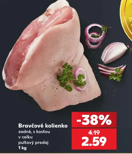 Bravčové kolienko zadné, s kosťou