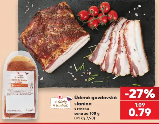 Údená gazdovská slanina s rascou