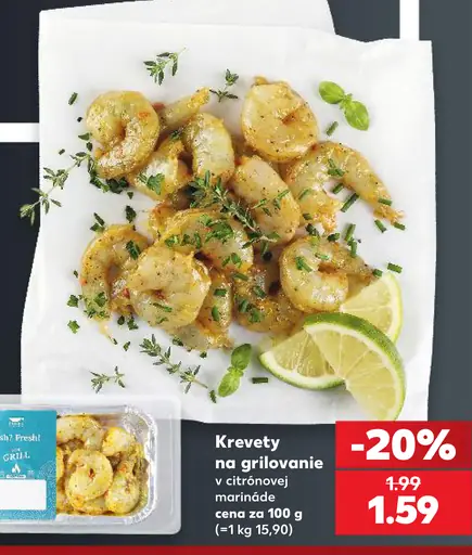 Krevety na grilovanie v citrónovej marináde