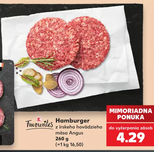 Favourites Hamburger z írskeho hovädzieho mäsa Angus
