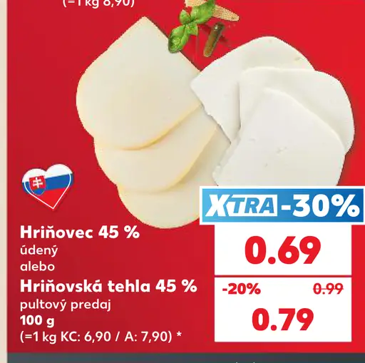 Hriňovec 45 % údený alebo Hriňovská tehla 45 %