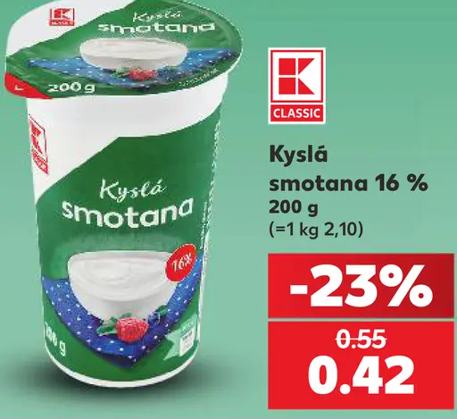K-Classic Kyslá smotana 16%