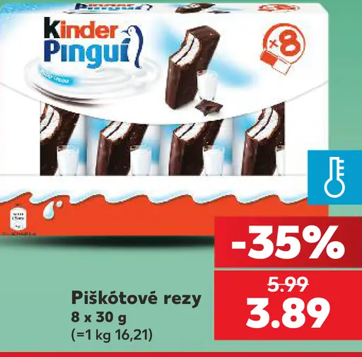 Kinder Pinguí Piškótové rezy