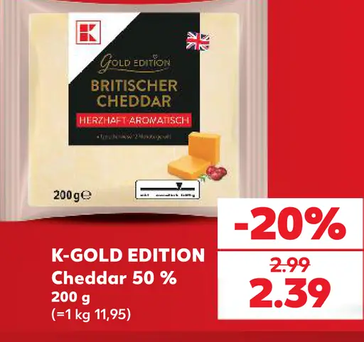 Britischer Cheddar 50 %