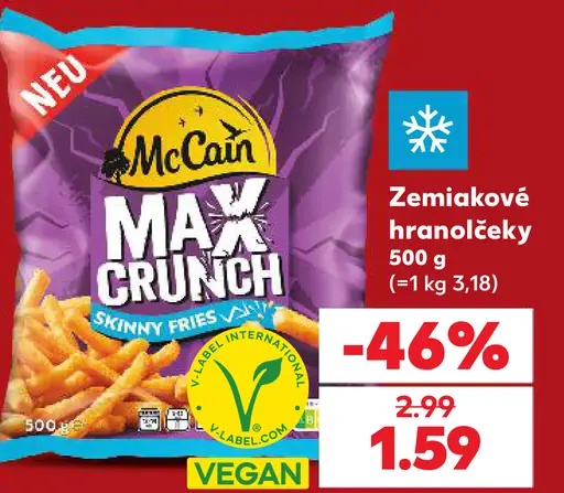 McCain Max Crunch zemiakové hranolčeky