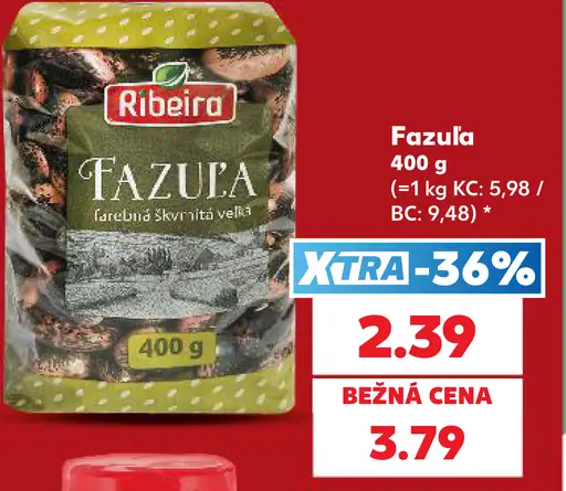 Ribeiro fazuľa červená škvrnitá veľká